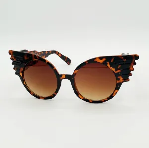 Winged Cat Eye Sunglasses in Tortoiseshell