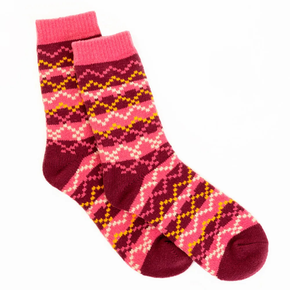 Winter Berry Patterned Socks