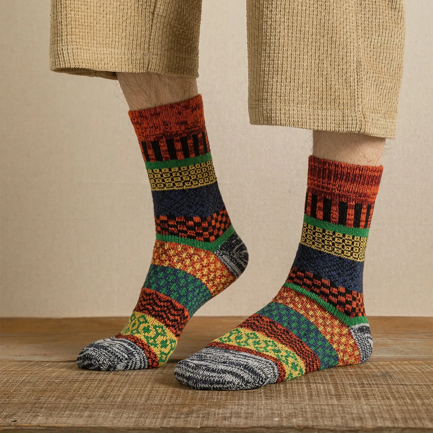 Winter Fair Isle Socks 5 Pack