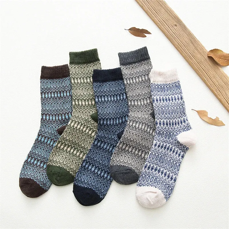 Winter Fair Isle Socks 5 Pack