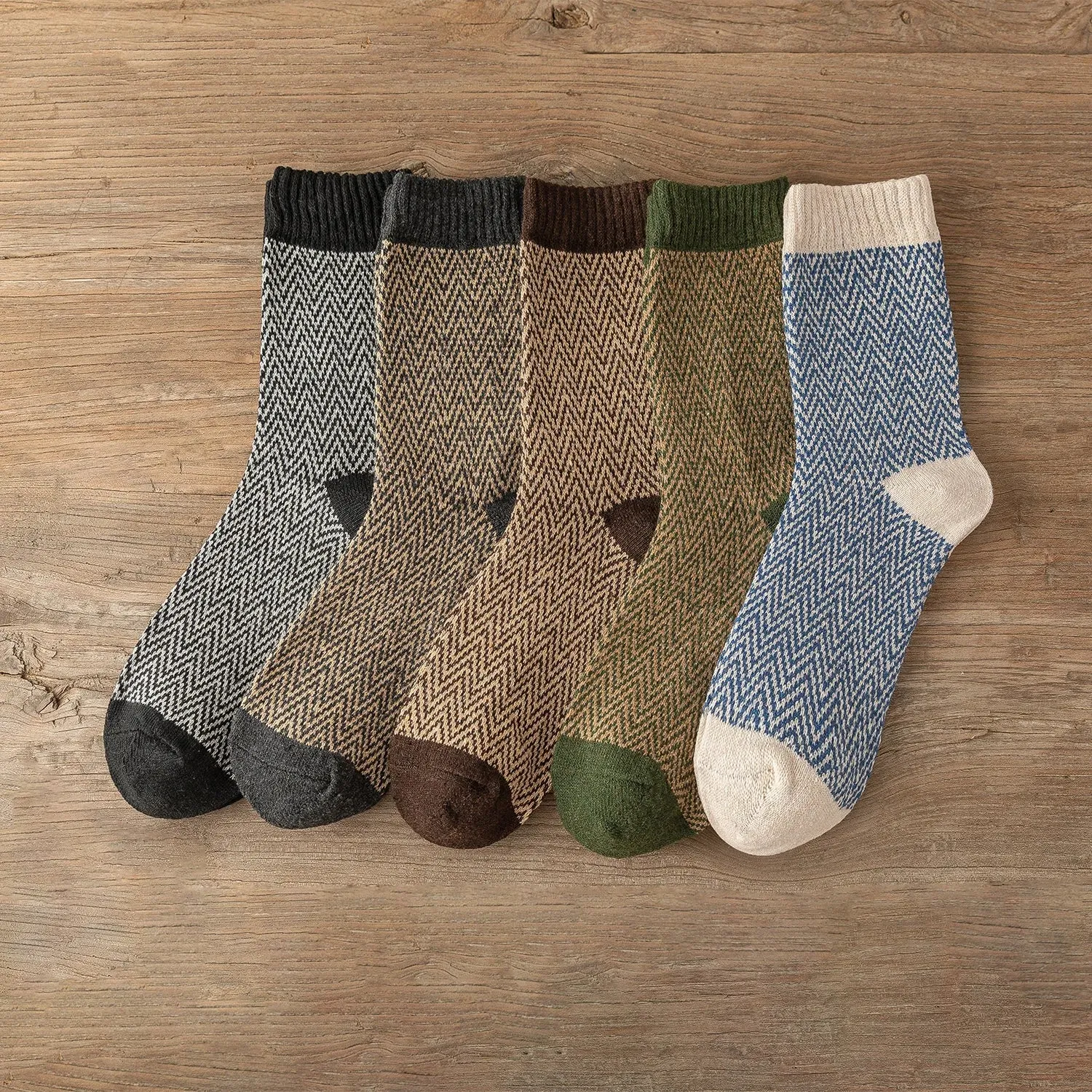 Winter Fair Isle Socks 5 Pack