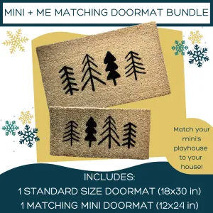 Winter Matching Mini and Standard Doormat Set