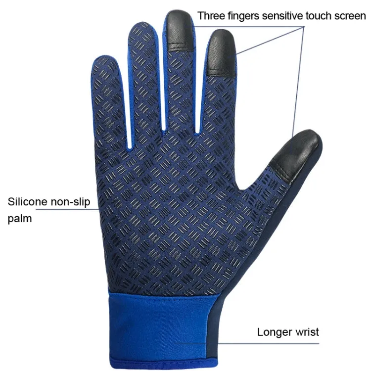 Winter Outdoor Riding Sports Waterproof Touch Screen Glove, Size: M(H043 Purple)