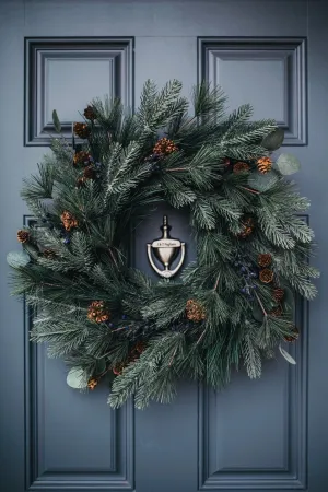 Winter Pine and Blueberry Wreath