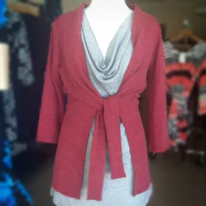 Winter Red Tied Top