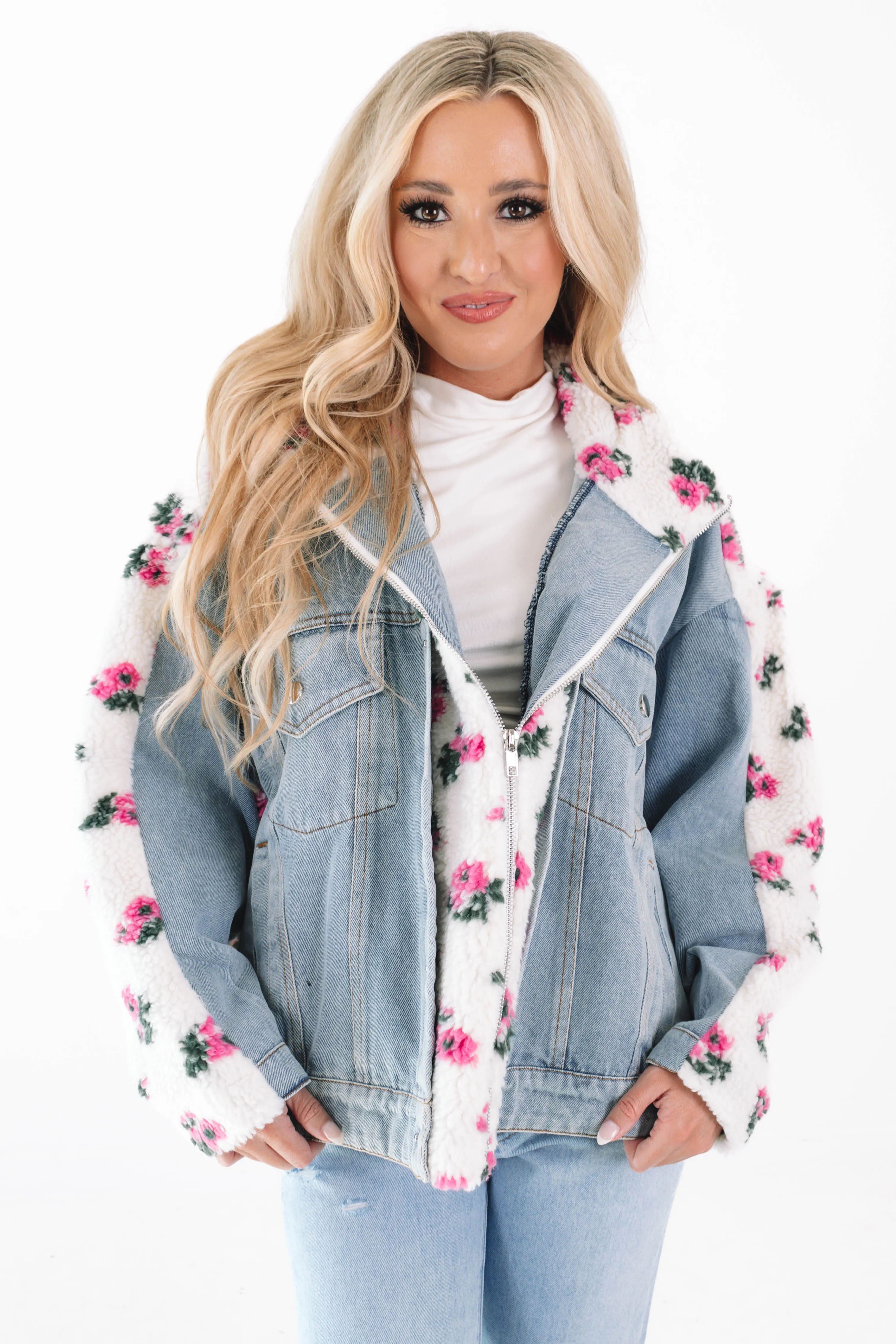 Winter Vacations Denim Jacket - Off White