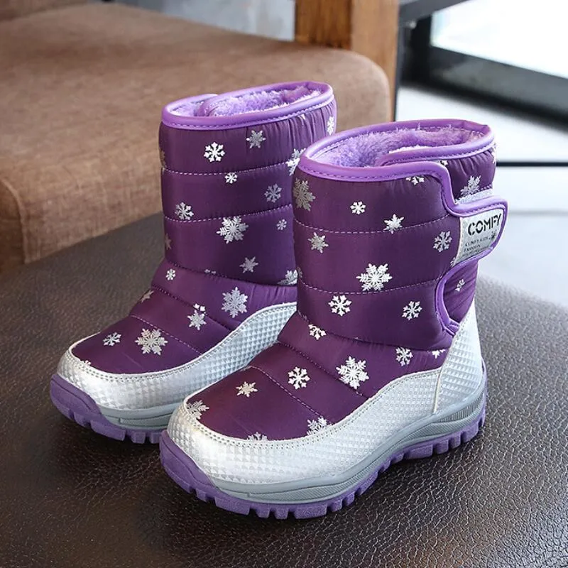 Winter Warm Skiing Shoes Kids Boots Waterproof Children's Shoes Girls Boys Kids Boots