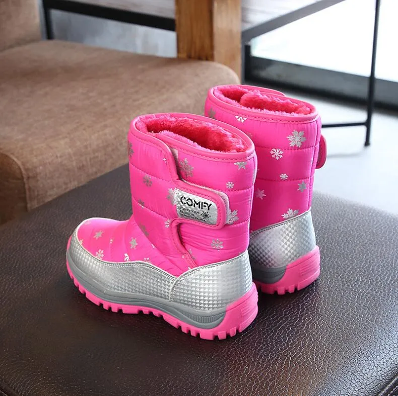 Winter Warm Skiing Shoes Kids Boots Waterproof Children's Shoes Girls Boys Kids Boots