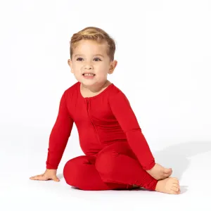 Winterberry Red Bamboo Convertible Footie