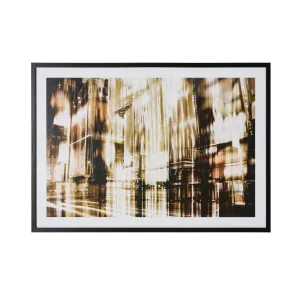 Winters Night Framed Glass Print 102.8x72.8cm