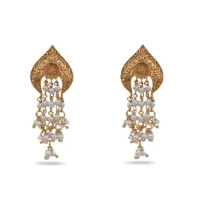 Wisteria Antique Pearl Drop Earrings