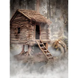 Witch Cabin Printed Backdrop