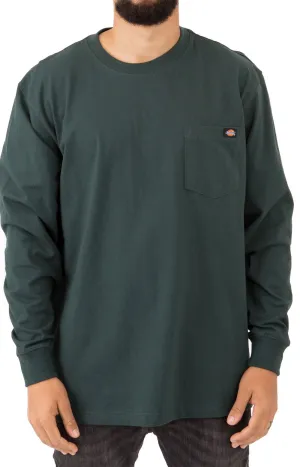 (WL450GH) Long Sleeve Heavyweight Crew Neck Shirt - Hunter Green