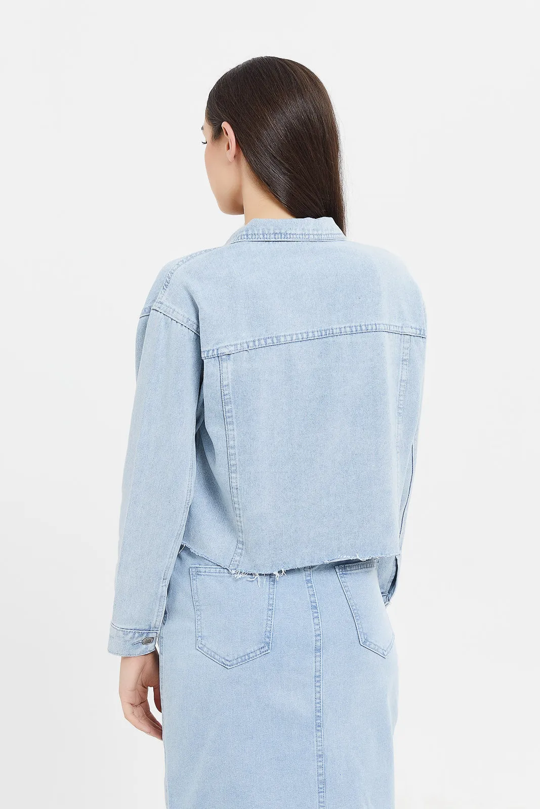 Women Blue Denim Jacket