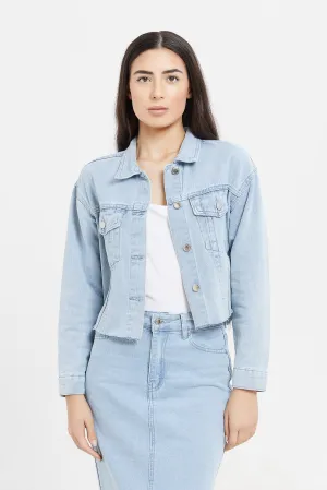 Women Blue Denim Jacket