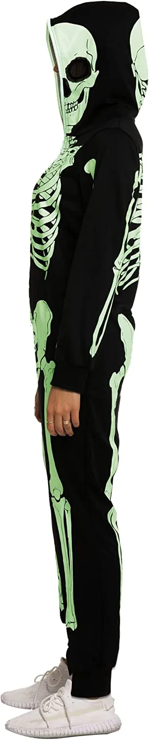 Women Glowing Skeleton Pajama jumpsuit - Adult