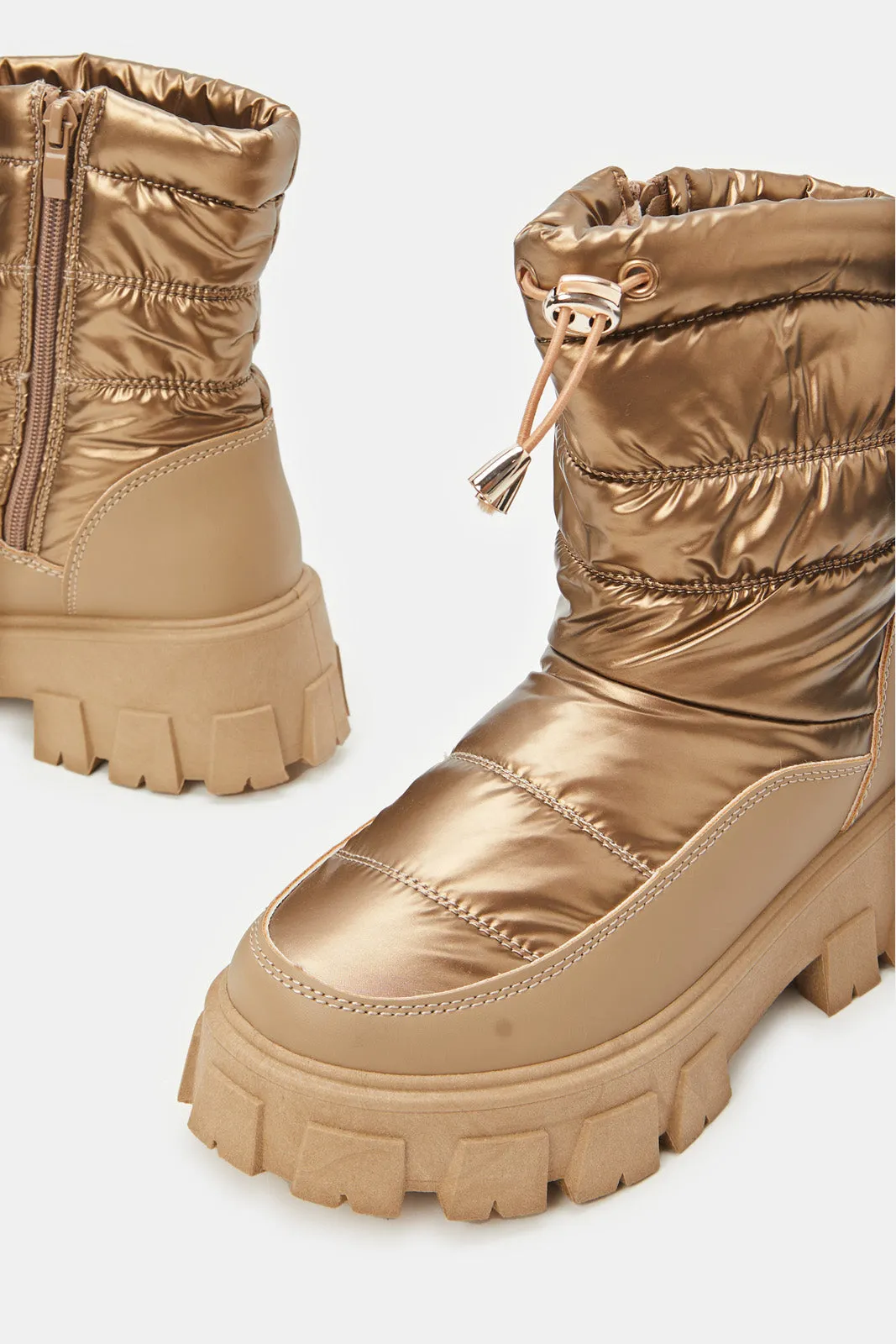 Women Gold Moon Boots