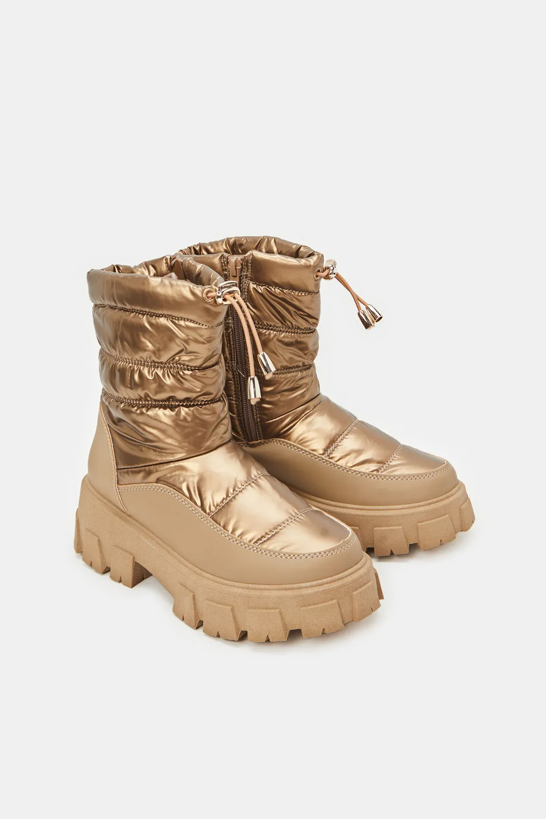 Women Gold Moon Boots