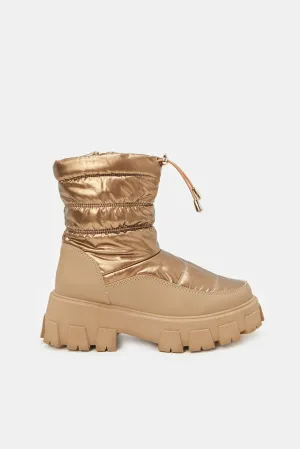 Women Gold Moon Boots