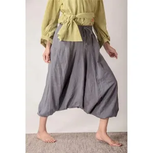 Women Grey Yoga Dhoti Pant