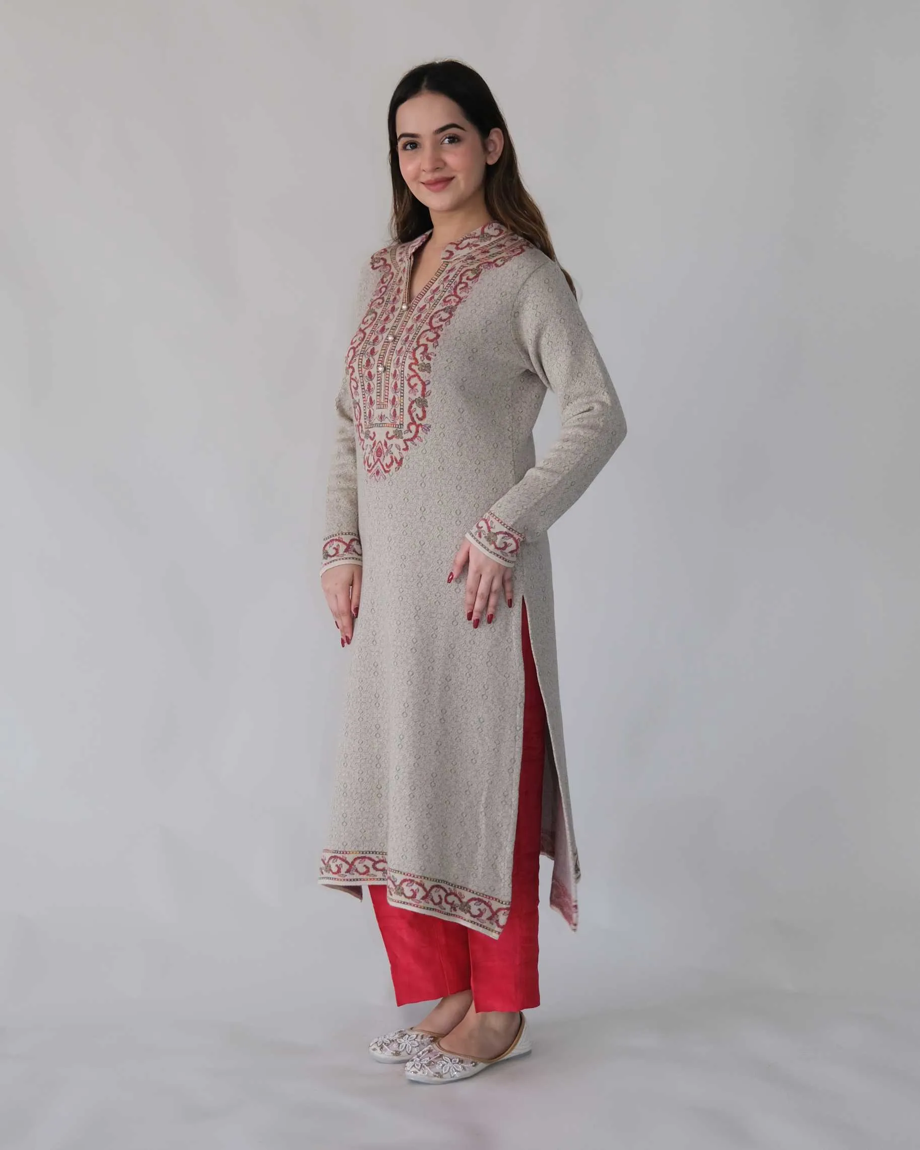 Women Knitted Winter Kurti