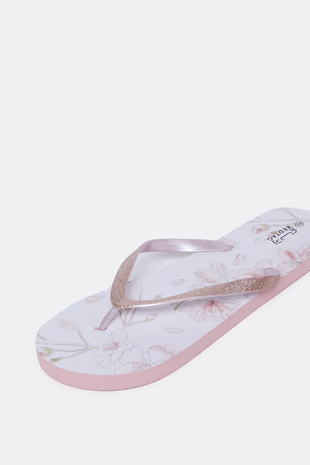 Women Pink Glitter Ever Top Flip Flop