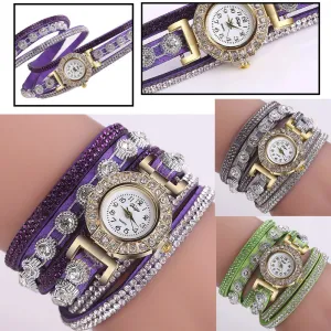 Women Rhinestone Fashion Watch Bracelet