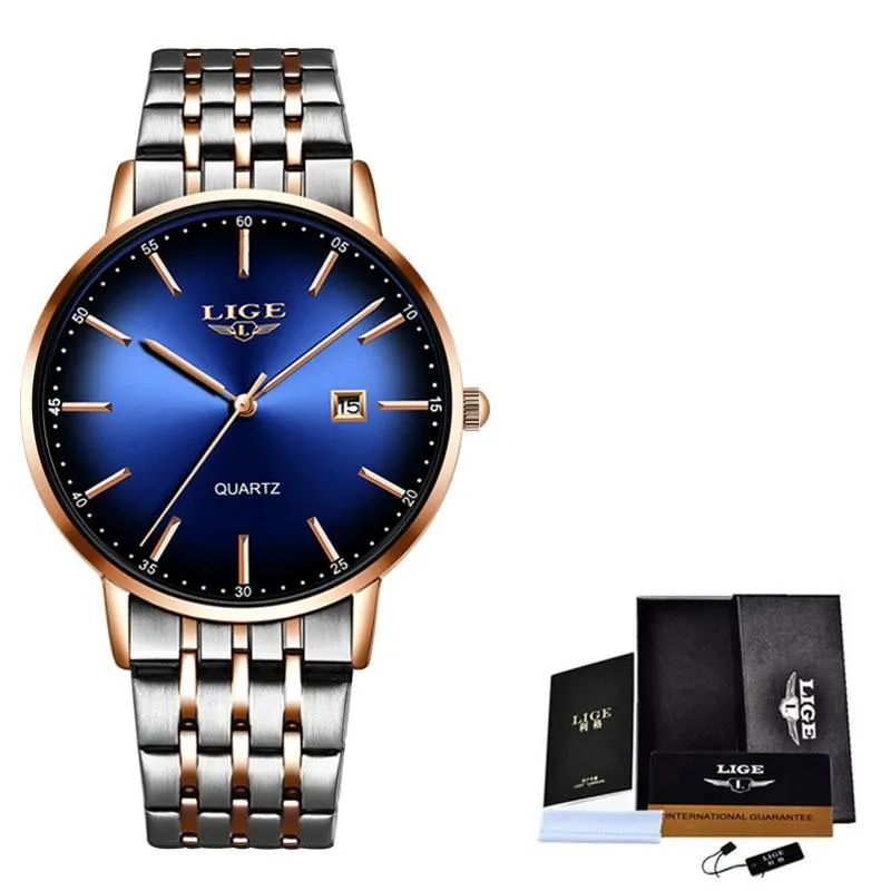 Women Rose Gold Steel Strap Women Wrist Watches