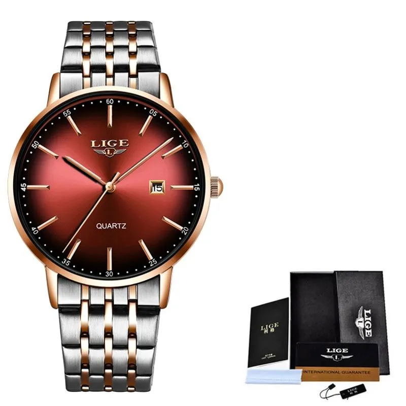 Women Rose Gold Steel Strap Women Wrist Watches