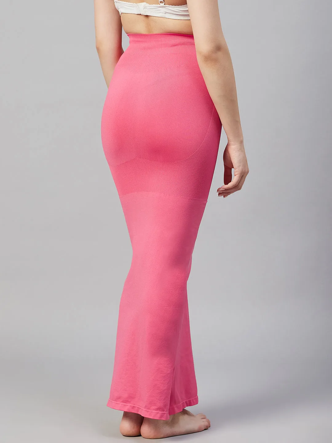 Women Saree Shapewear With Side Slits - Light Pink