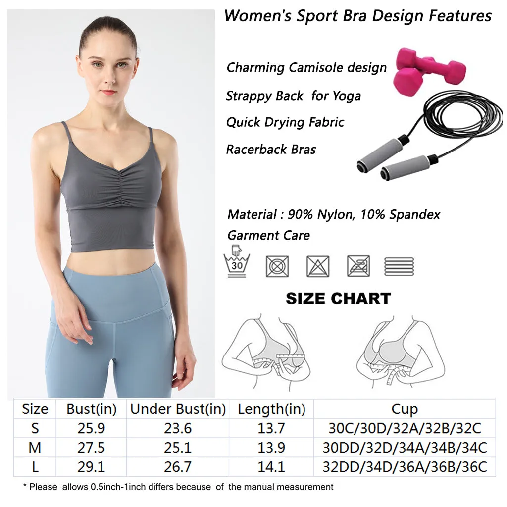 Women Sports Bra Padded Sports Underwear Fitness Workout Running    Yoga Tank Top