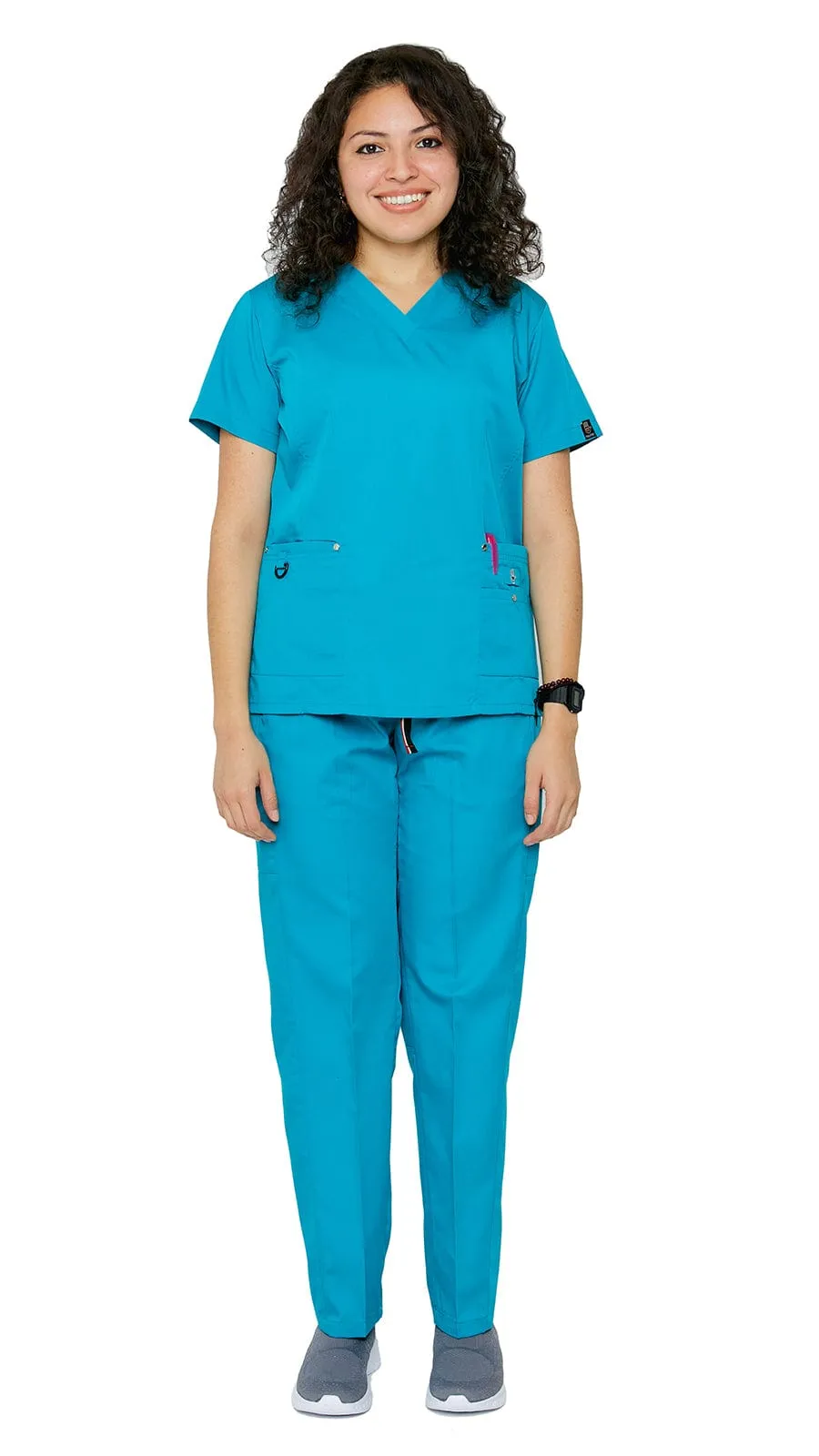 Women's 11 Pocket Slim Fit Uniform Scrubs - Style 408