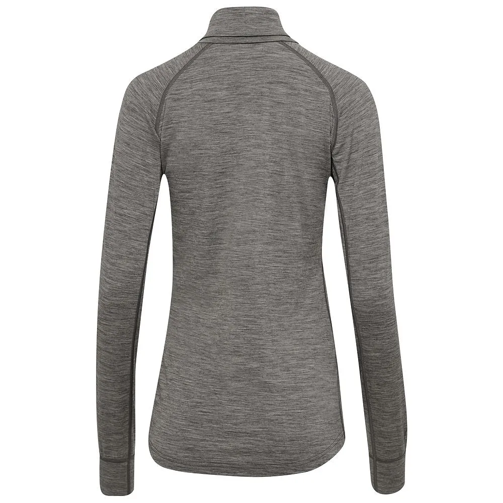 Womens 160 Merino Active Roll Neck (Charcoal Melange)