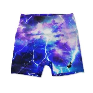 Women's Active Shorts - Blue Lightning