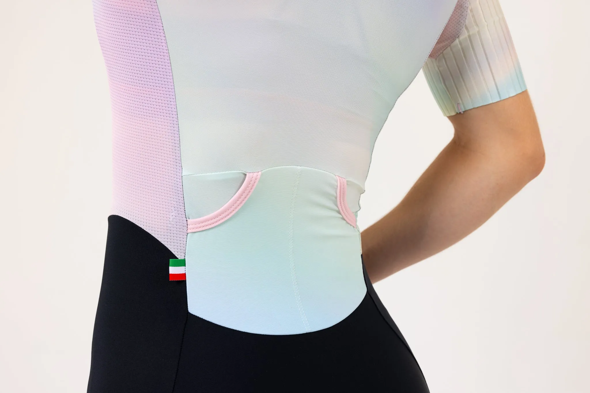 Womens Aero Sleeved Tri Suit Pastel Fade