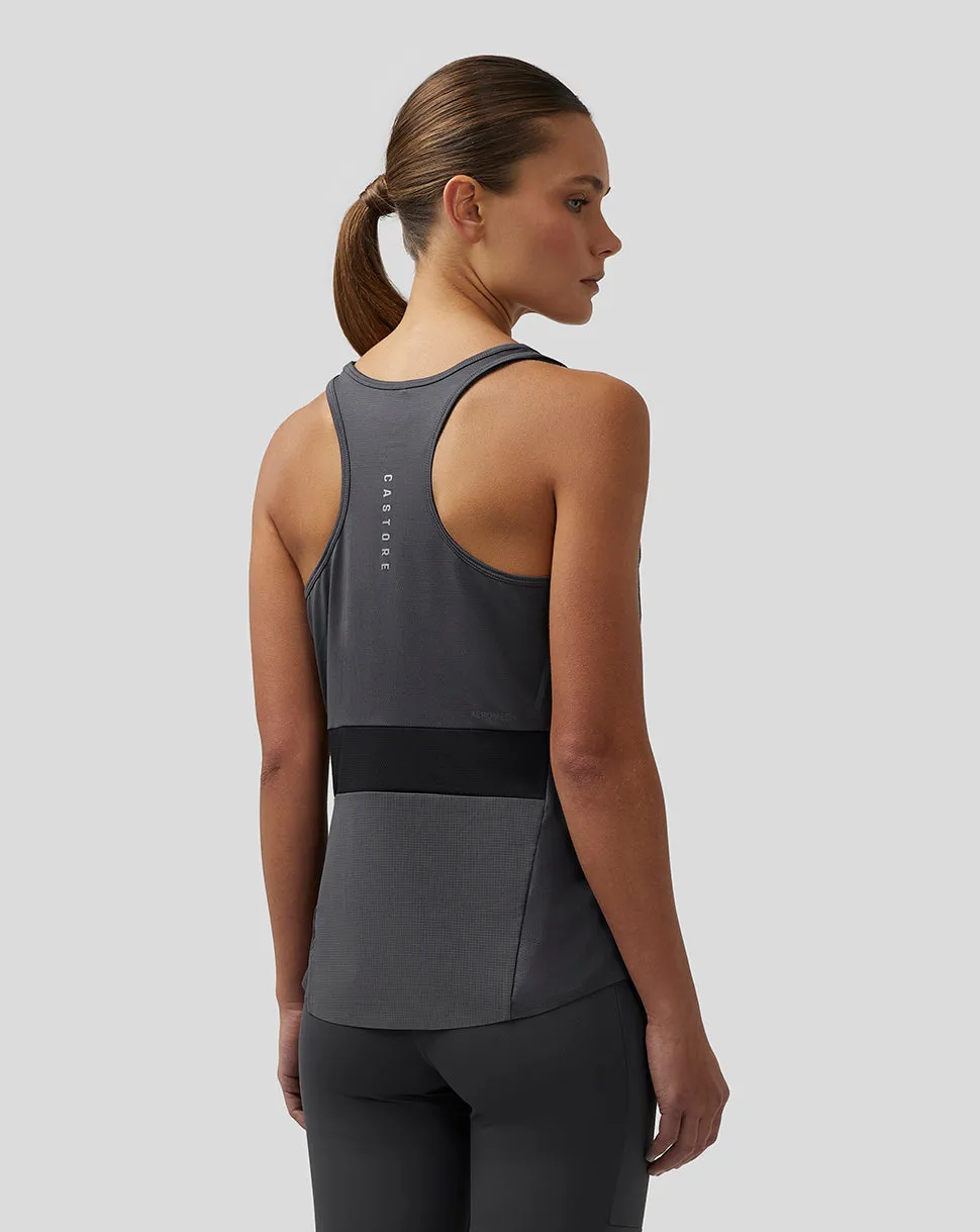 Women's Apex Lightweight Panelled Tank Top - Gunmetal