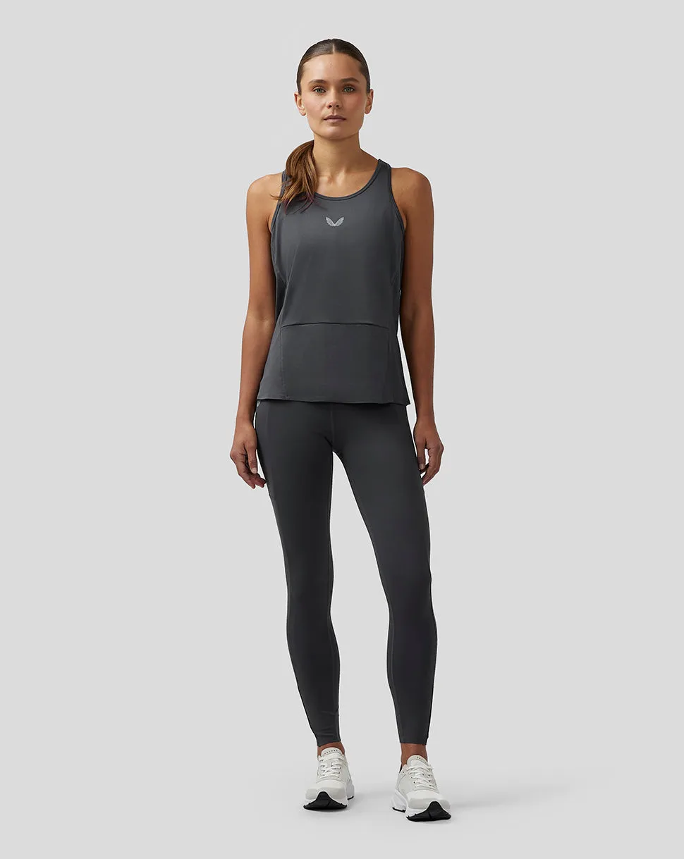 Women's Apex Lightweight Panelled Tank Top - Gunmetal