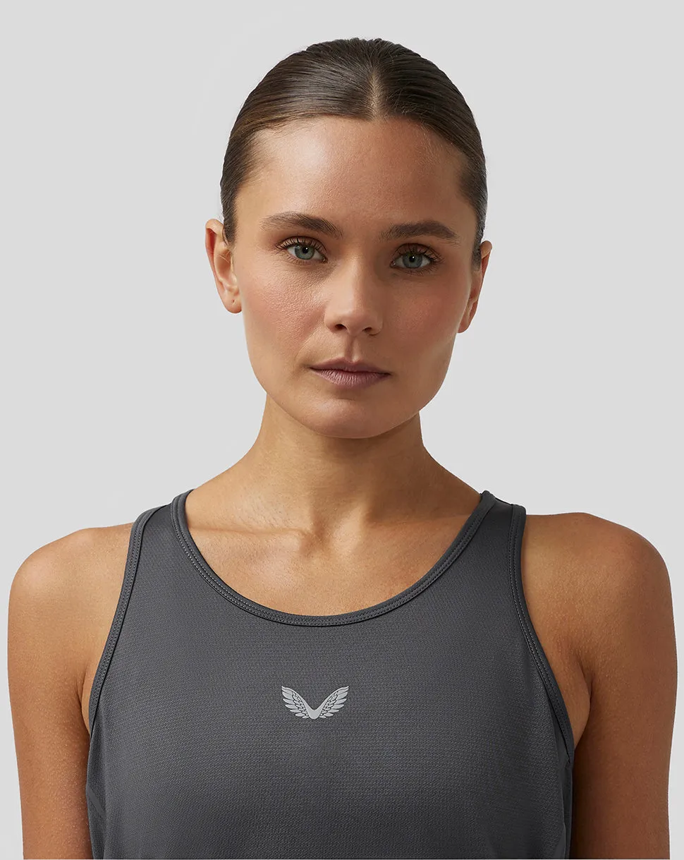 Women's Apex Lightweight Panelled Tank Top - Gunmetal