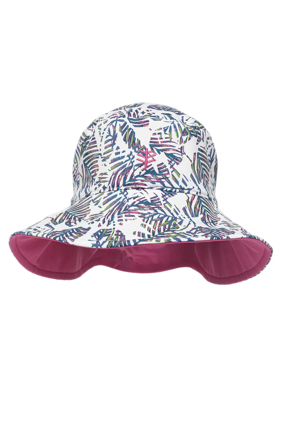 Women's Ariel Reversible Pool Hat  |  Magnolia Pink Beach Leaves