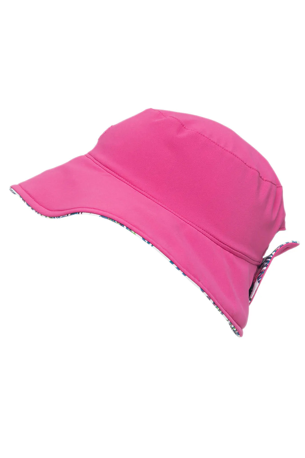 Women's Ariel Reversible Pool Hat  |  Magnolia Pink Beach Leaves