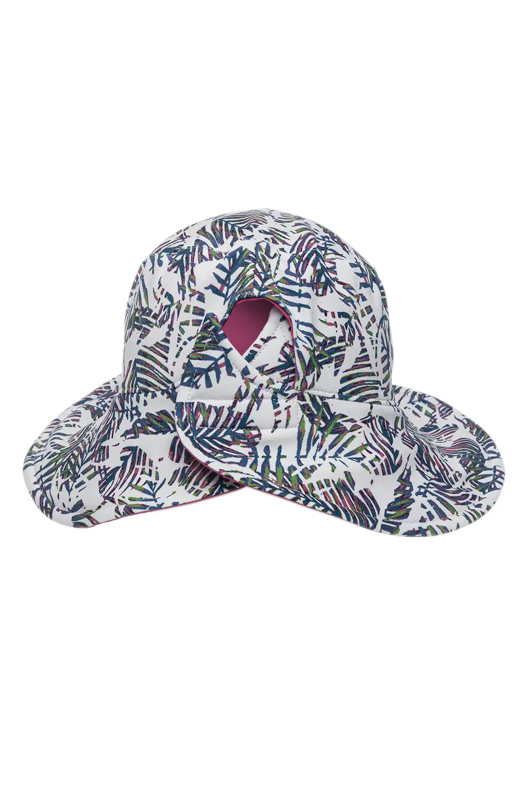 Women's Ariel Reversible Pool Hat  |  Magnolia Pink Beach Leaves