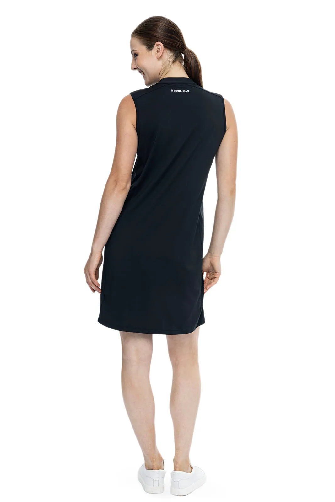 Women's Backspin Golf Sleeveless Dress  |  Black