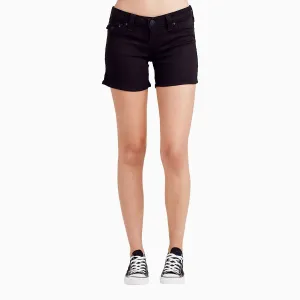 Women's Basic Mid Cut Off Denim Shorts