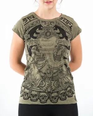 Womens Batman Ganesh T-Shirt in Green