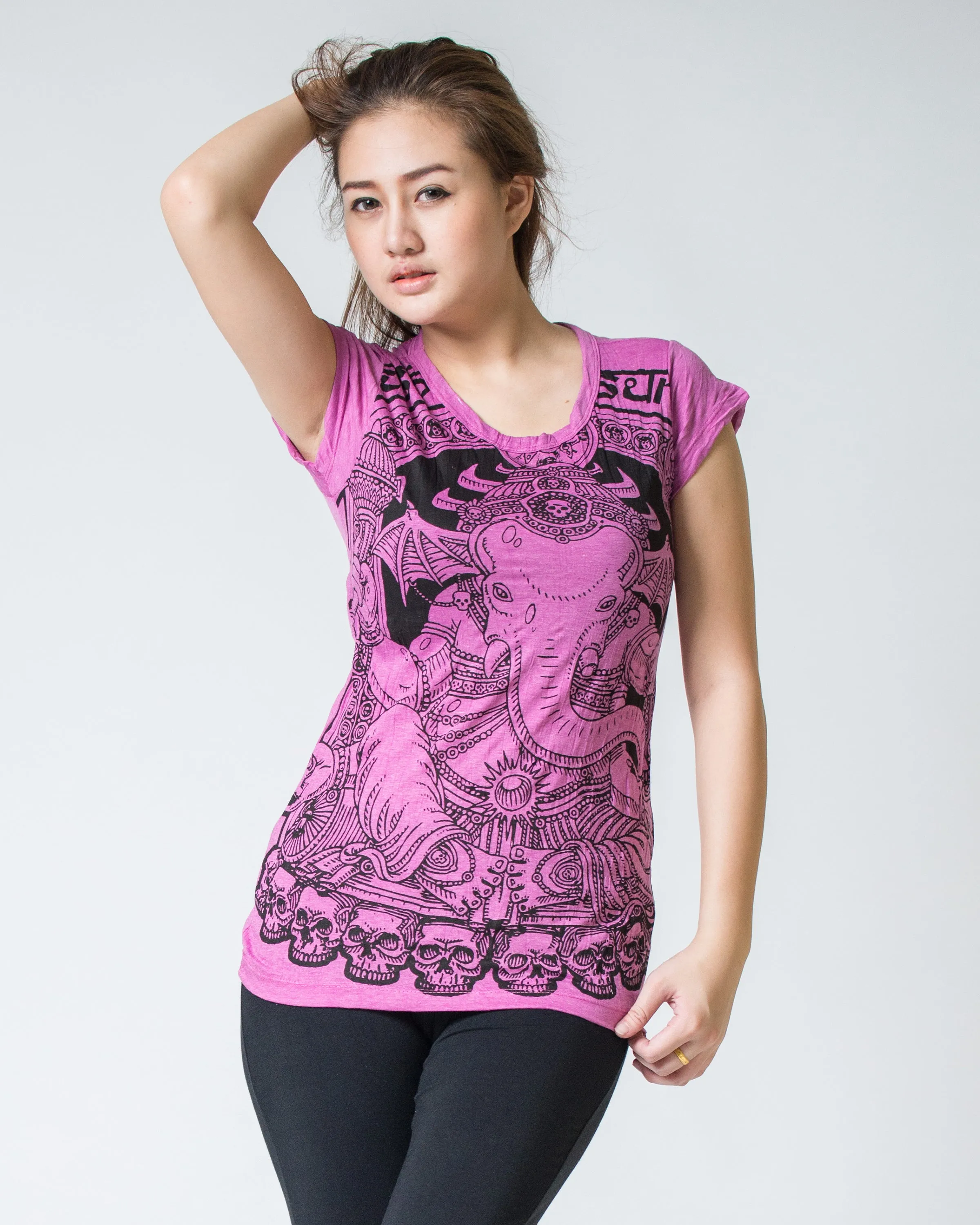 Womens Batman Ganesh T-Shirt in Pink