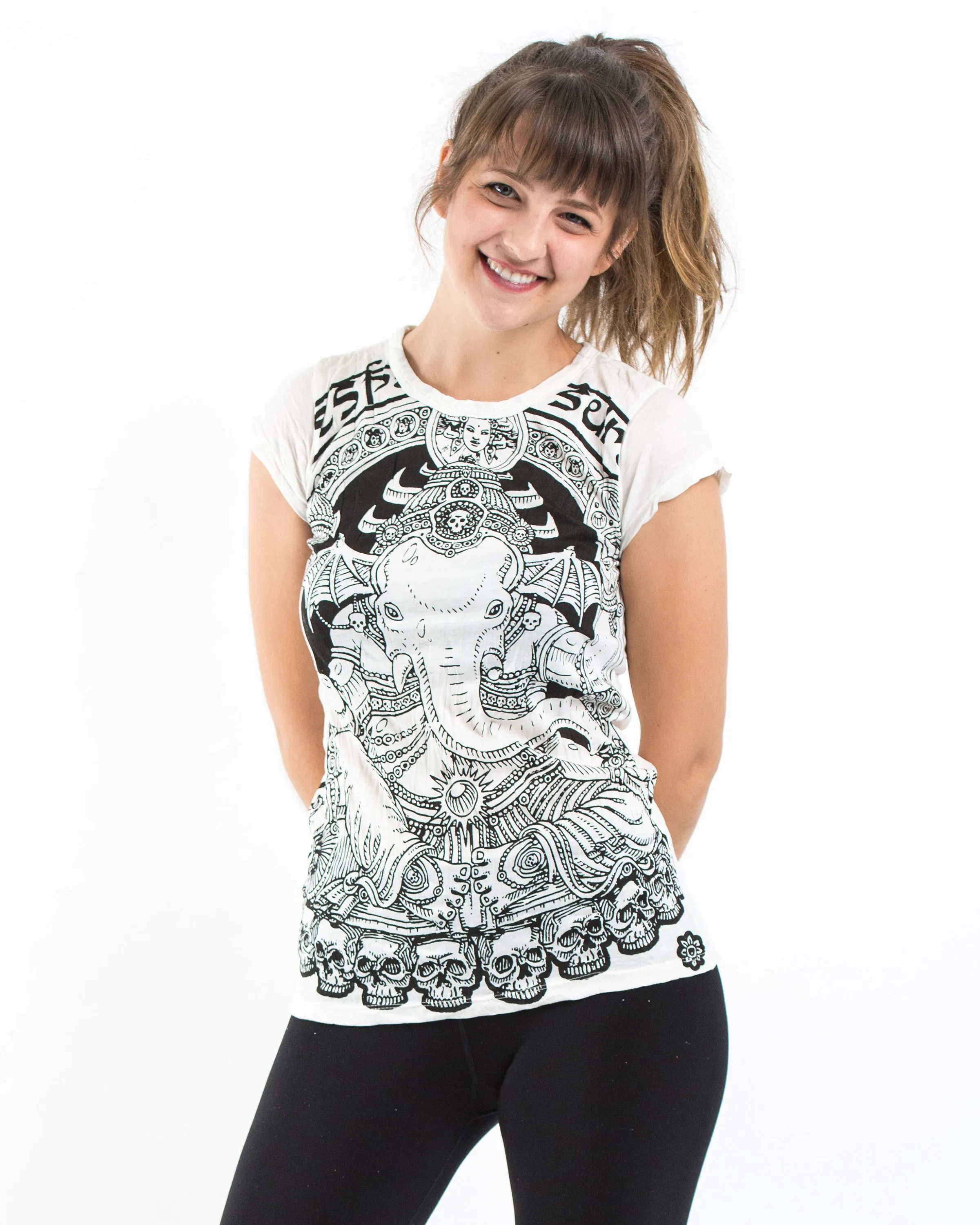 Womens Batman Ganesh T-Shirt in White