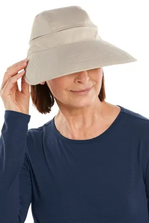 Women's Bel Aire Zip-Off Sun Visor  |  Natural Modern Herringbone