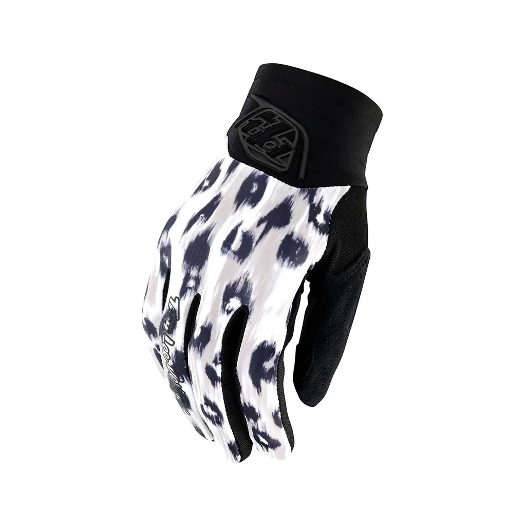 Women's Bike Gloves Troy Lee Designs Luxe - Wild Cat White