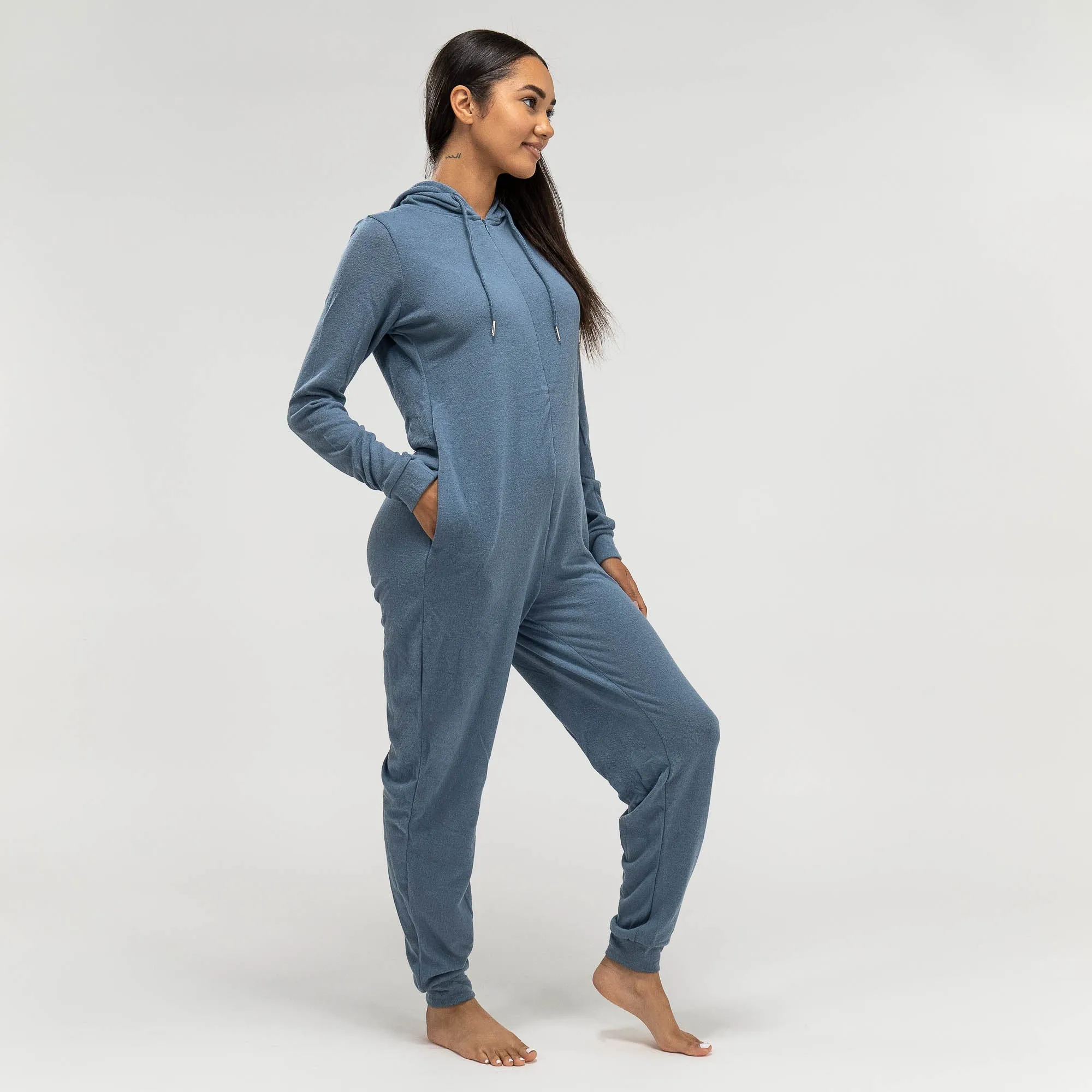 Women's Blue Jersey Onesie