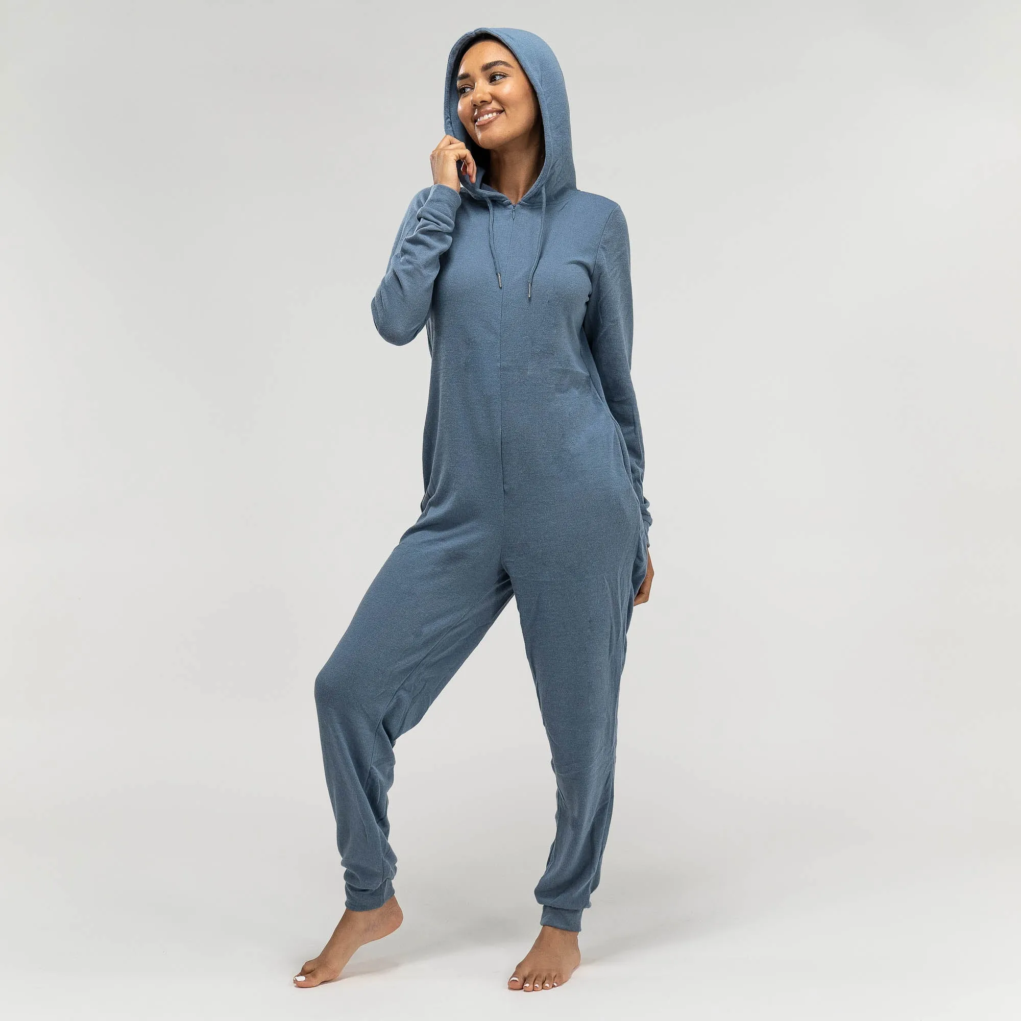 Women's Blue Jersey Onesie